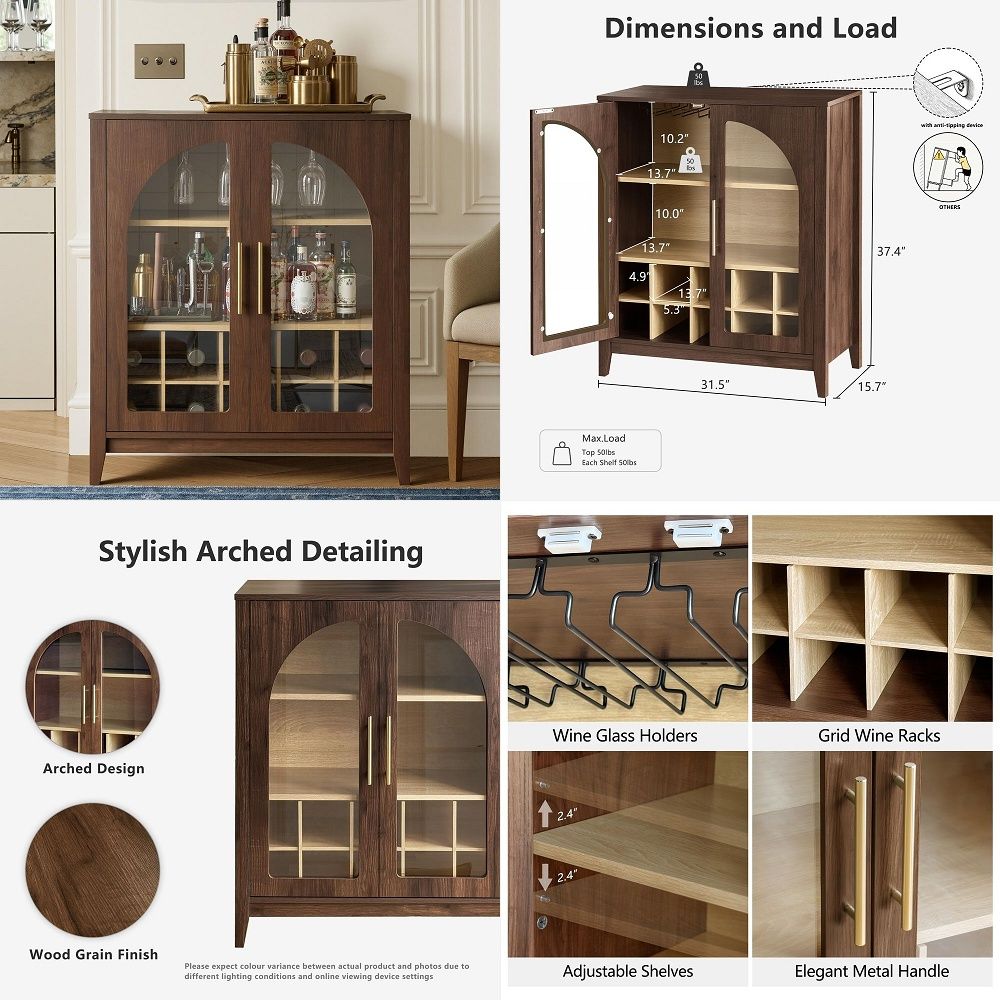 Kitchen - Lemari Penyimpanan Tinggi dengan Pintu Kaca,