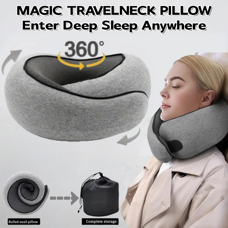 Anti Snore Contour Pillow - Bantal Perjalanan Portabel Bentuk U 100%