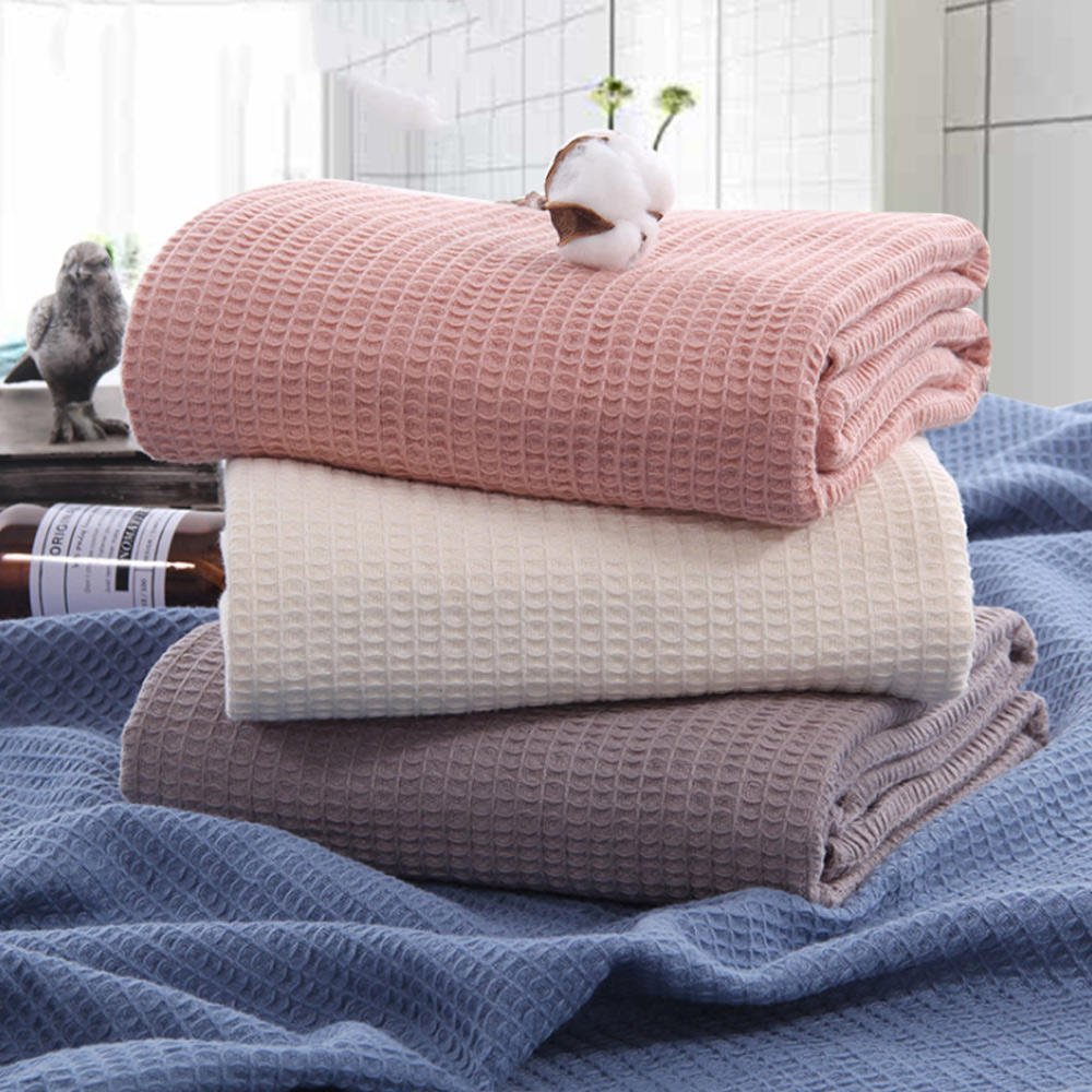 Muslin Cotton Bedspread - Seprai Musim Panas Wafel Muslin Selimut