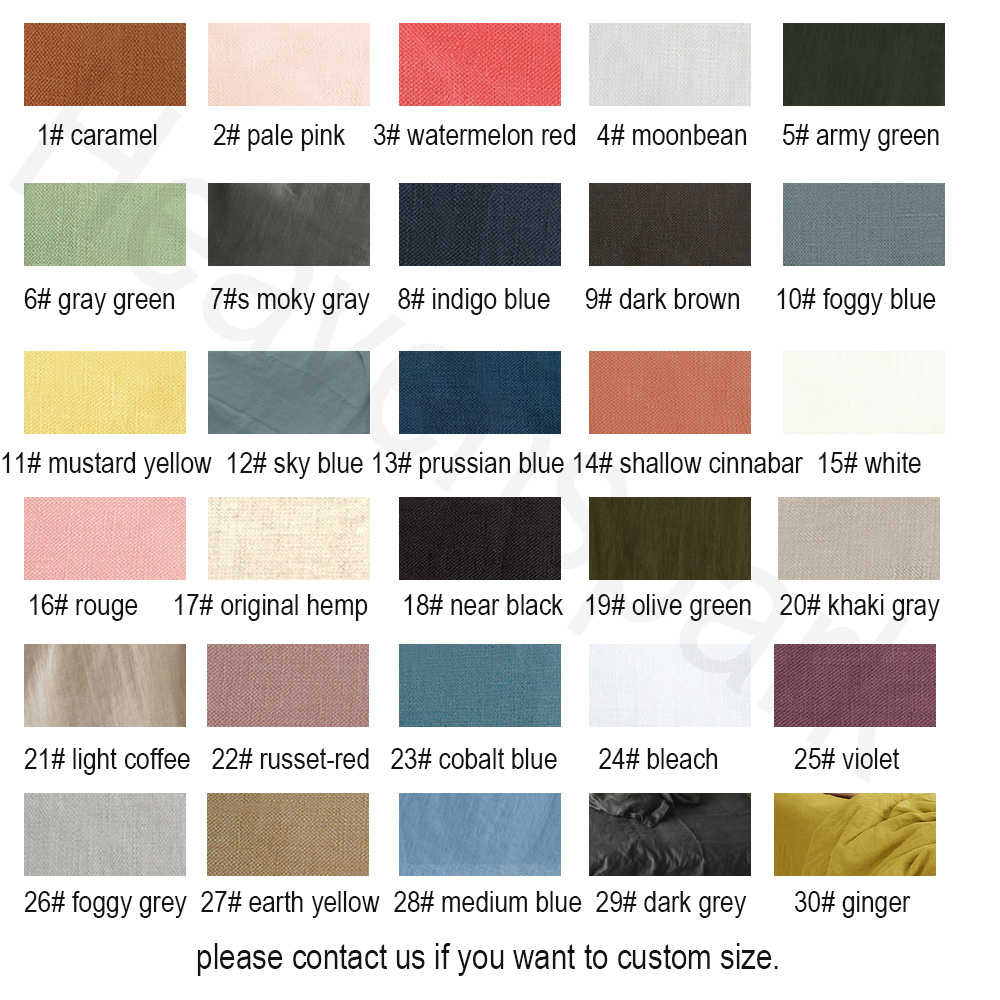Duvet Cover Sets With Zipper - Set Sprei Linen Flax Organik Murni,