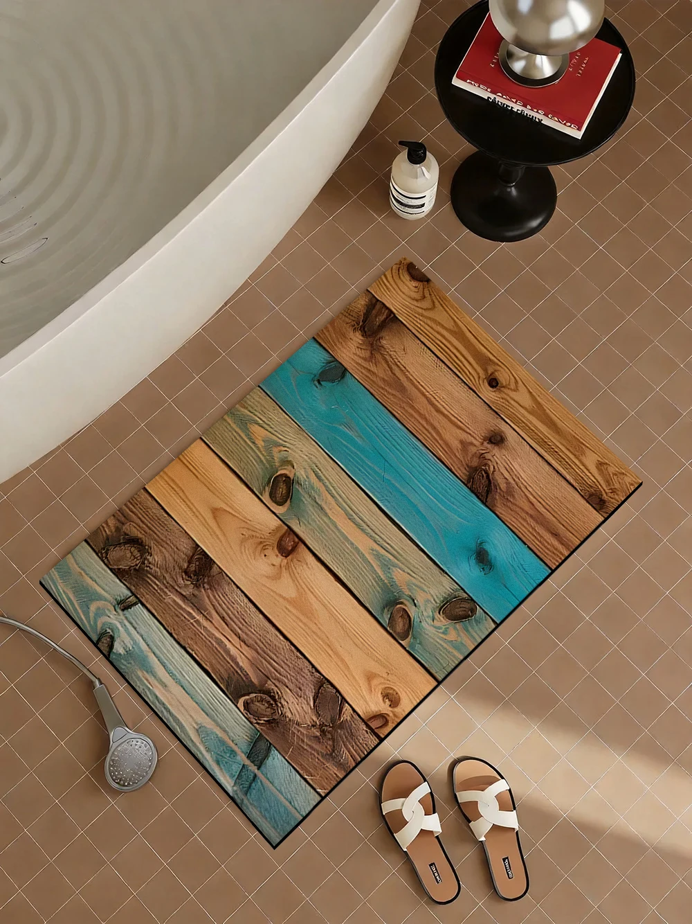 Quick Dry Diatomite Bath Mat - Keset Kamar Mandi Kayu Daur Ulang