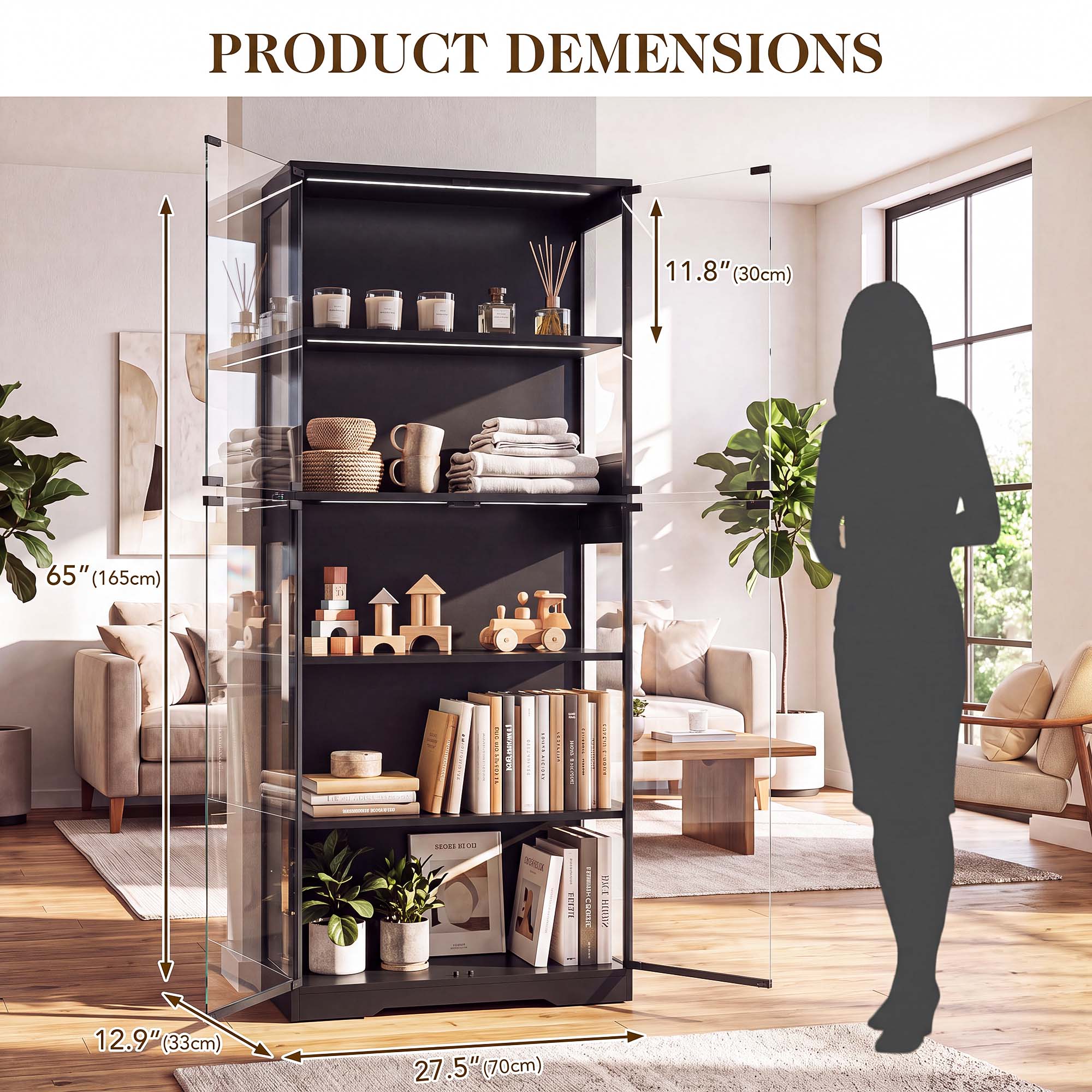 TCGBKAF Lemari Pajangan 5 Ting - Storage & Organization ulasan dan harga