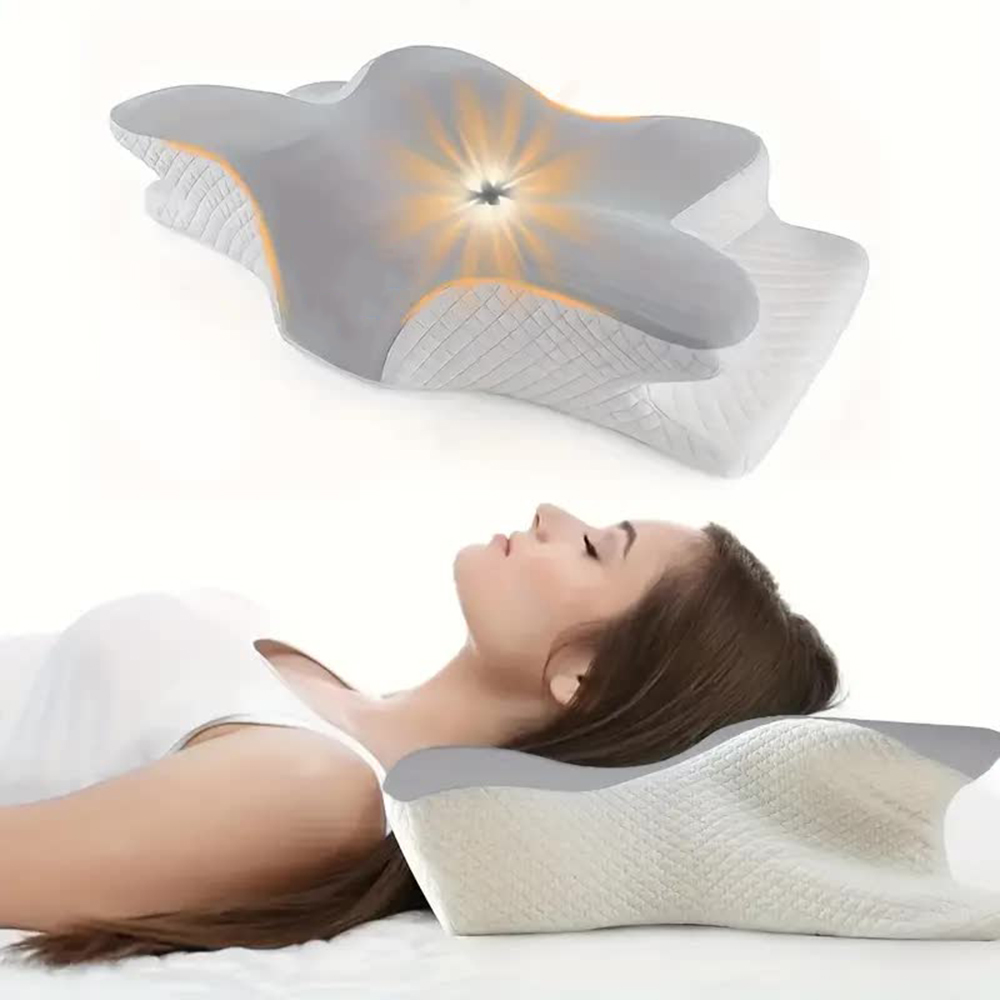 Bantal Busa Memori Berbentuk K - Memory Foam Orthopedic Pillow Neck Pain ulasan dan harga