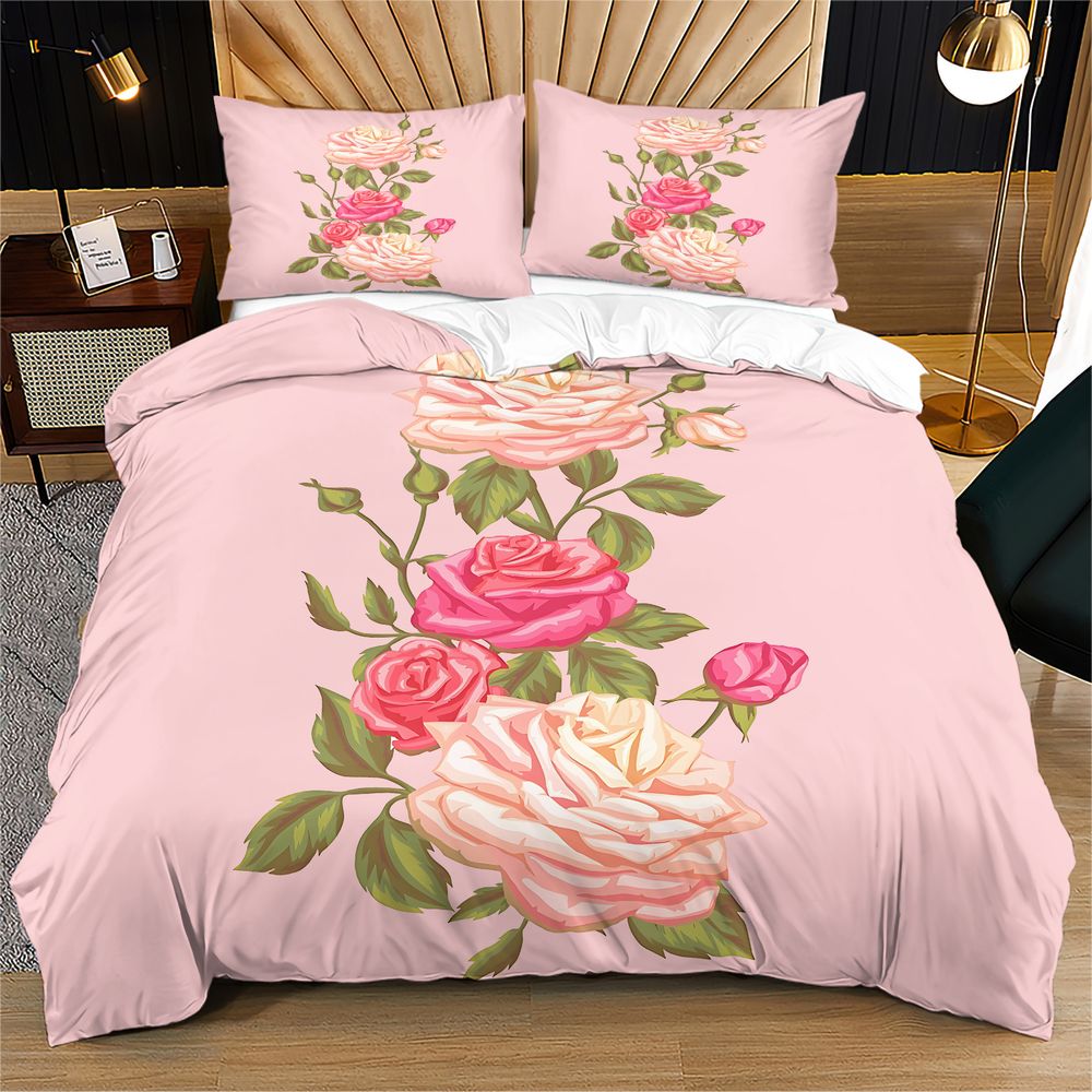 Set Penutup Selimut Motif Bung - Aesthetic Floral Duvet Cover ulasan dan harga