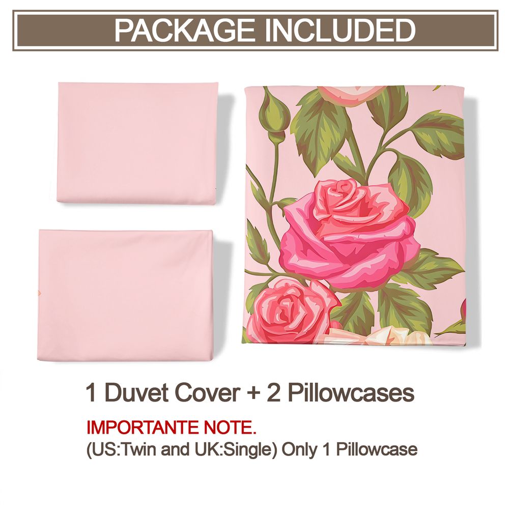 Set Penutup Selimut Motif Bung - Aesthetic Floral Duvet Cover ulasan dan harga