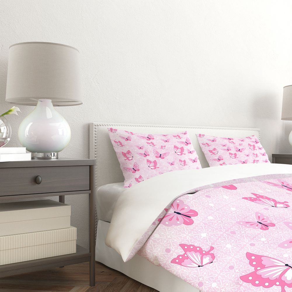 Set Sprei Kupu-kupu Estetik Mo - Aesthetic Floral Duvet Cover ulasan dan harga