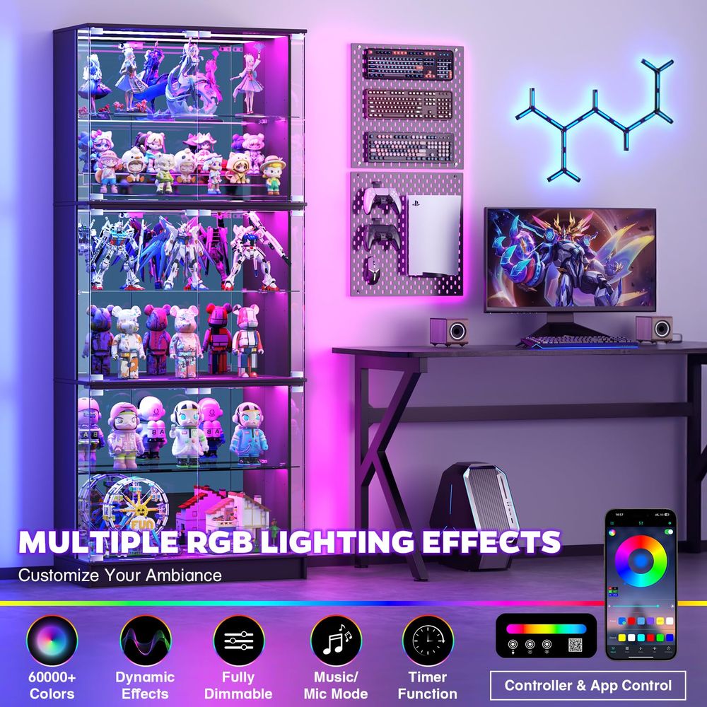 Lemari Pajangan dengan Pintu K - Lighting ulasan dan harga