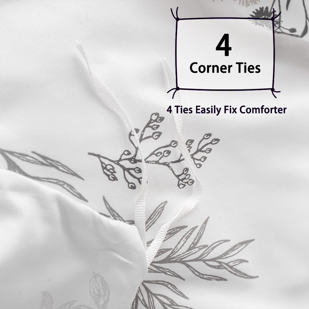 3pcs Set Sprei Motif Bunga Sub - Aesthetic Floral Duvet Cover ulasan dan harga