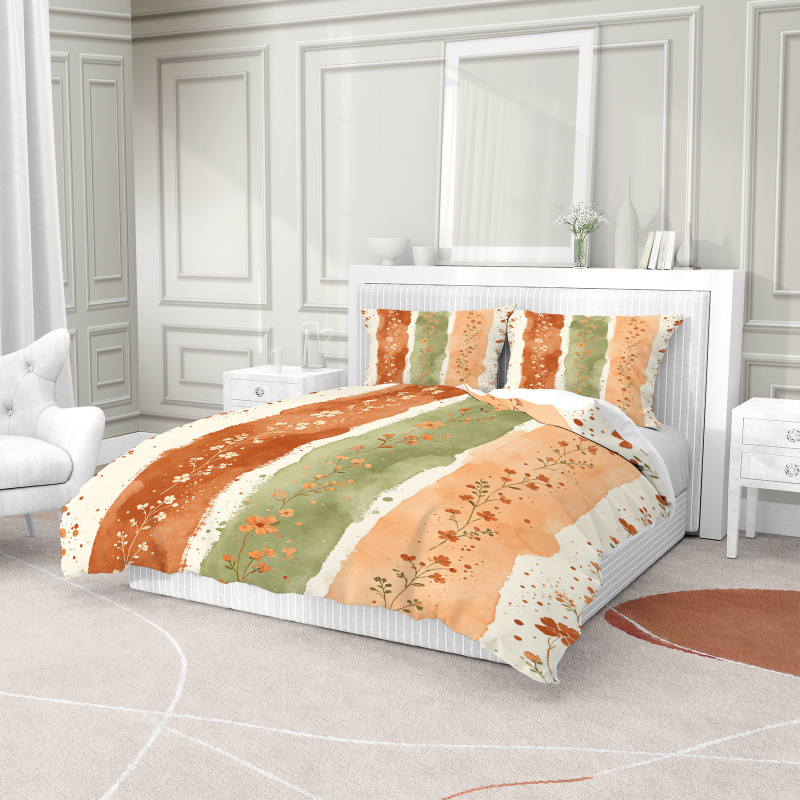 Sarung Selimut Motif Bunga Ber - Aesthetic Floral Duvet Cover ulasan dan harga