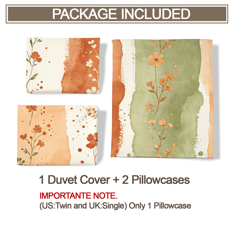 Sarung Selimut Motif Bunga Ber - Aesthetic Floral Duvet Cover ulasan dan harga