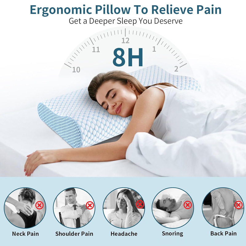 Bantal Slow Rebound 60*40*12CM - Anti Snore Contour Pillow ulasan dan harga