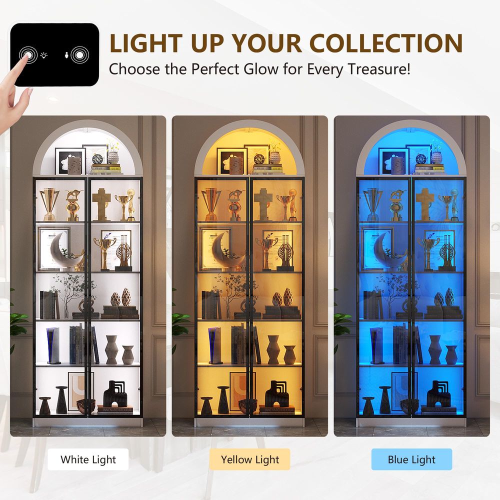 Lemari Pajangan dengan Pintu d - Lighting ulasan dan harga