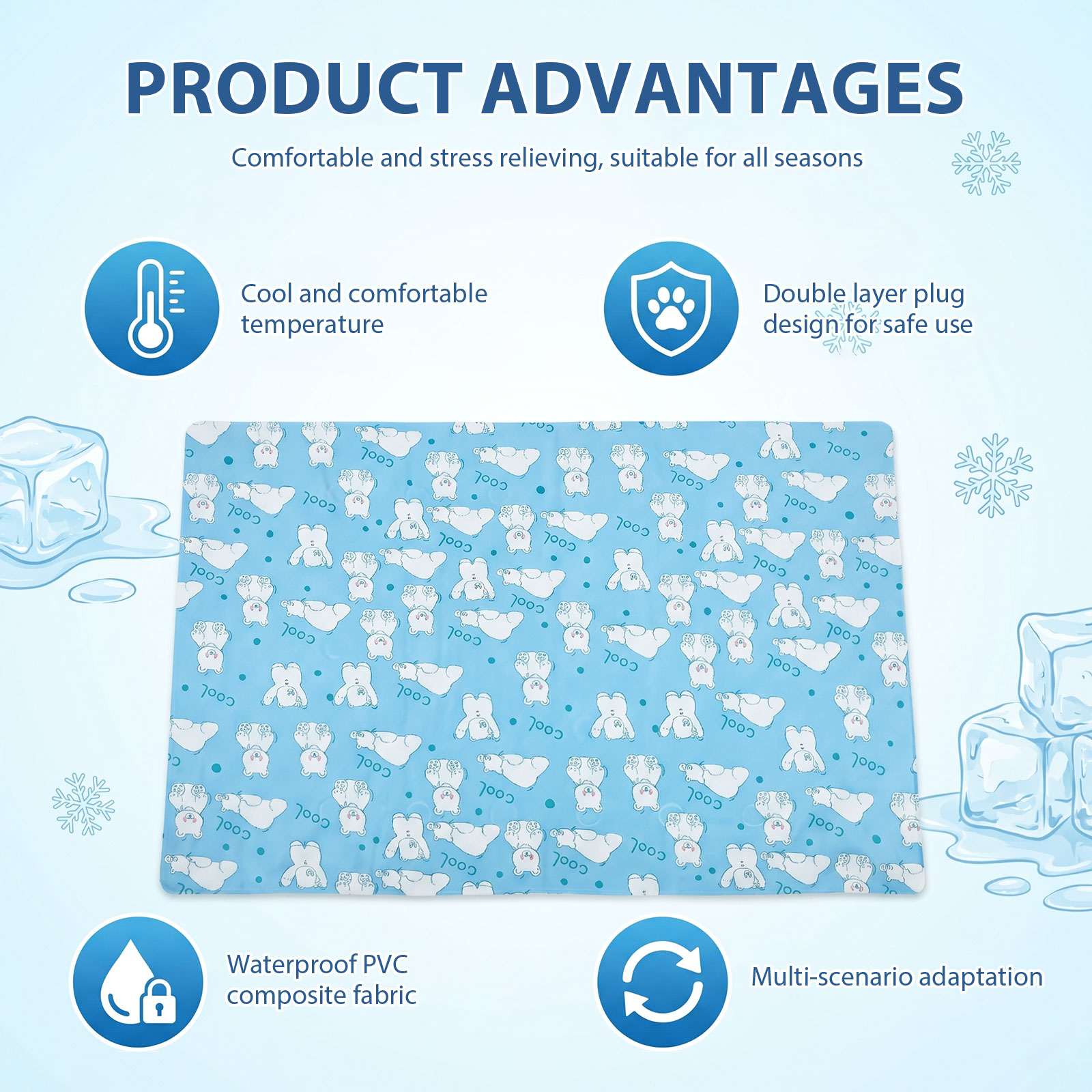 Alas Tidur Dingin untuk Anjing - Cooling Blanket Hot Sleepers ulasan dan harga