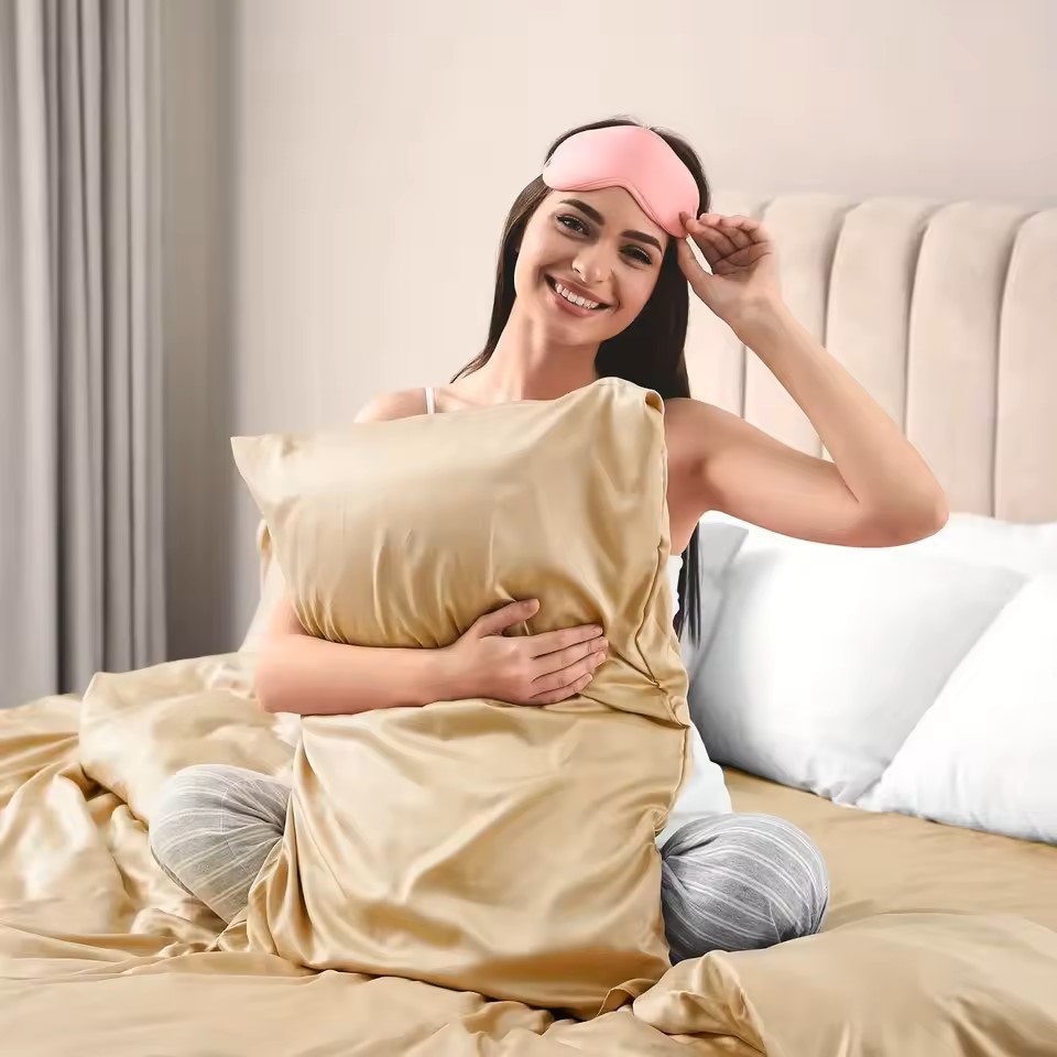1 Buah Sarung Bantal Satin unt - Satin Silk Pillowcase Hair Skin ulasan dan harga