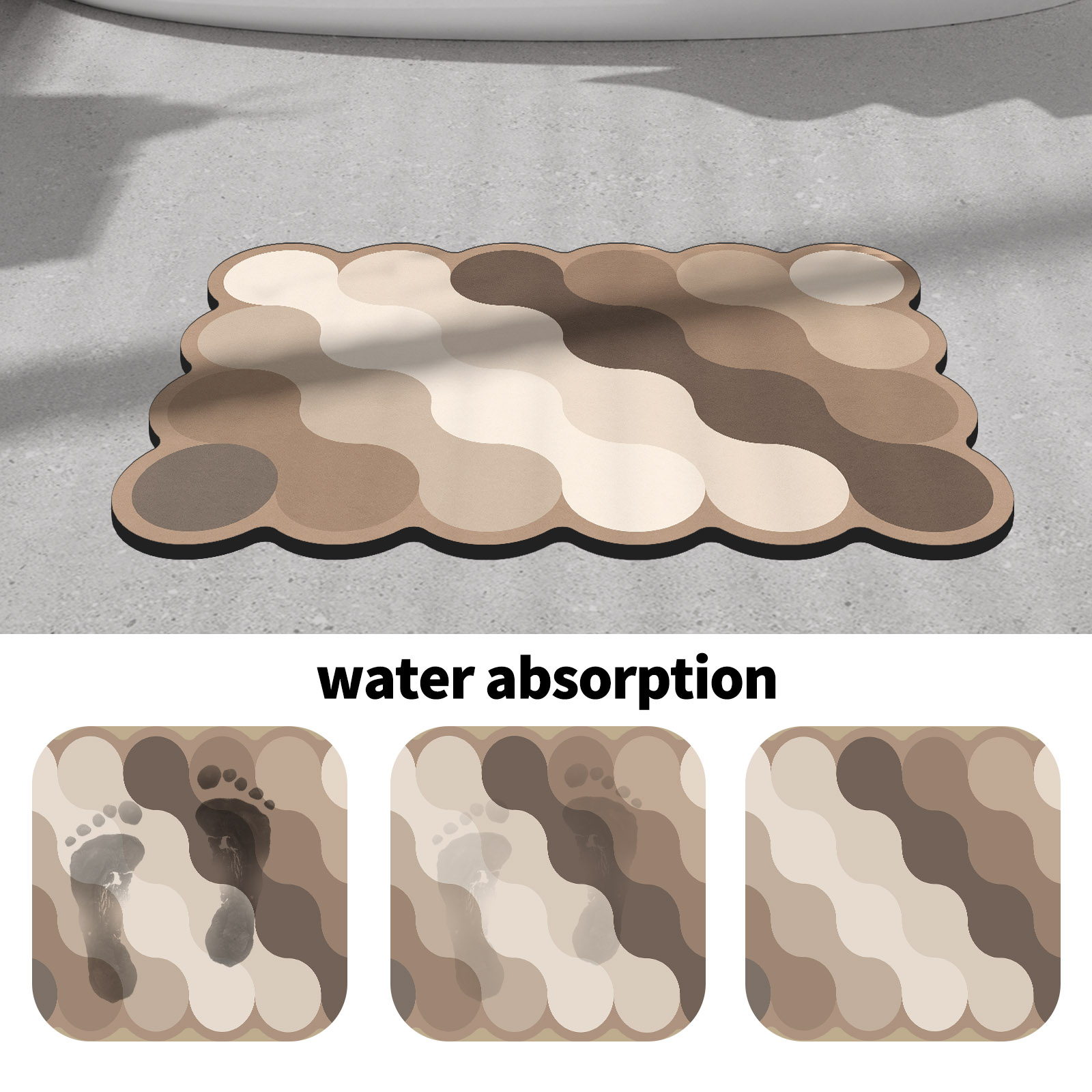 Keset kamar mandi mewah Diatom - Quick Dry Diatomite Bath Mat ulasan dan harga