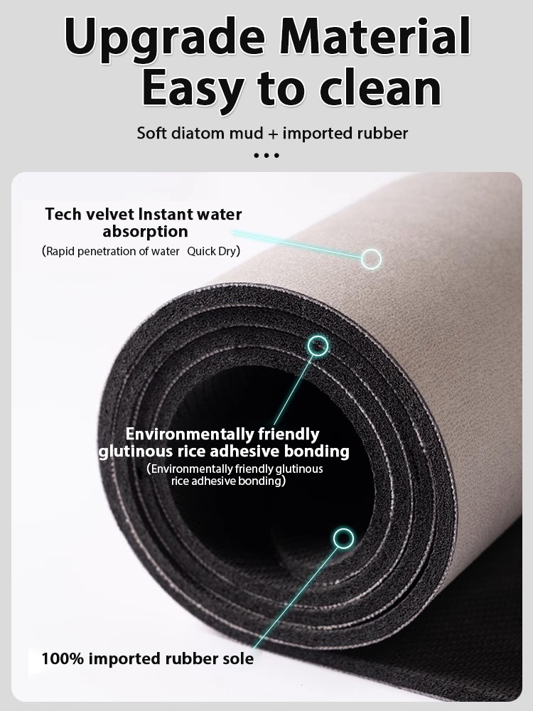 Keset Kamar Mandi Geometris No - Quick Dry Diatomite Bath Mat ulasan dan harga