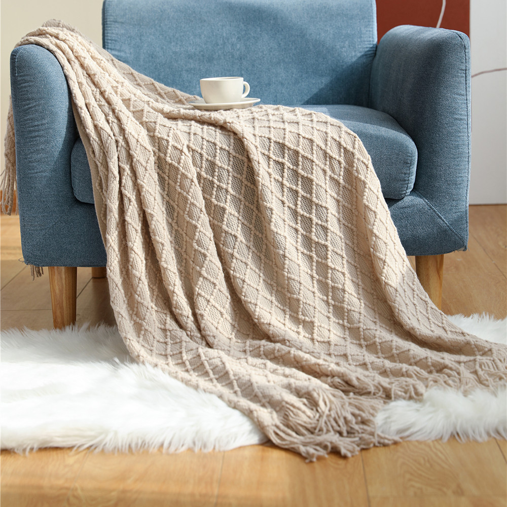 Penutup Selimut Sofa Kasmir Pa - Boho Throw Blanket Fringe ulasan dan harga