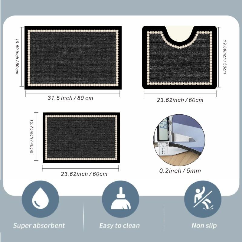 Set Keset Kamar Mandi 3-Potong - Quick Dry Diatomite Bath Mat ulasan dan harga