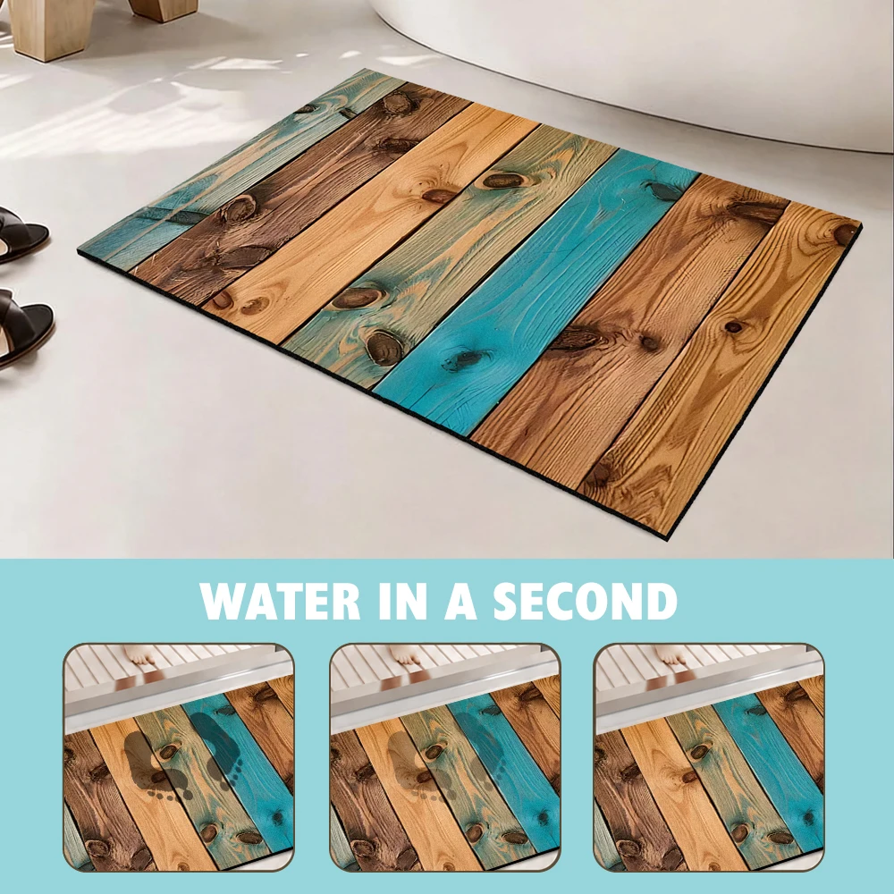 Keset Kamar Mandi Kayu Daur Ul - Quick Dry Diatomite Bath Mat ulasan dan harga